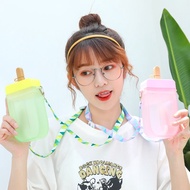 Summer Children's Water Cup Baby Portable Cup Straw Drop-Resistant Water Bottle Summer Children   Girl Kettle