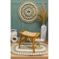 Teak BENCH RATTAN-WEBBING