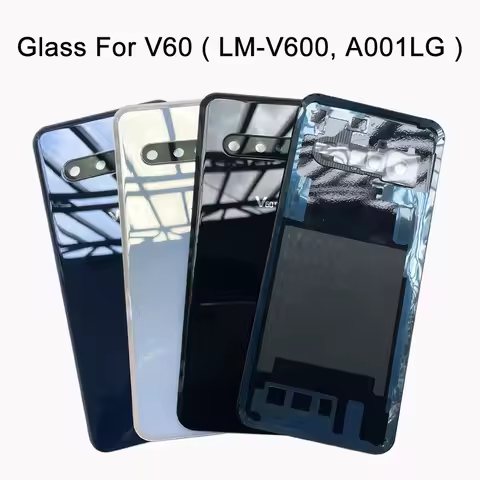 100% A+++ Glass Back Cover For LG V60 ThinQ 5G Rear Housing Door Battery Cover Back Housing With Cam