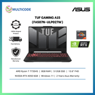 Asus Gaming Laptop TUF Gaming A15 FA507N-ULP027W 15.6'' FHD 144Hz ( Ryzen 7 7735HS, 8GB, 512GB SSD, RTX4050 6GB, W11 )