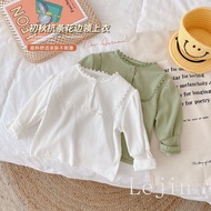 T-shirts blouse kids girl s clothing baby girl long sleeve cotton shirt knitwear shirt girls 5 6 7 8