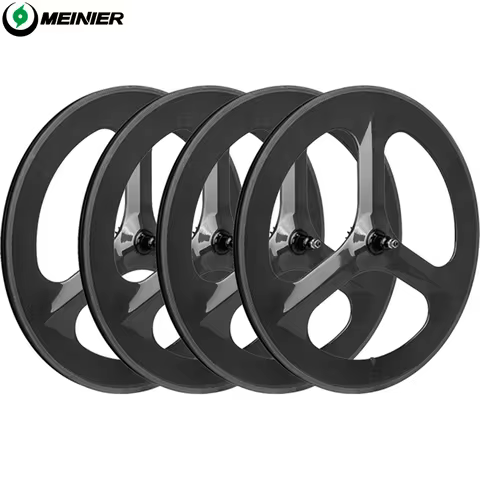 700C Fixed Gear Road Bike Carbon wheel 3 Spokes three Wheels clincher carbon wheels set rim wheels T