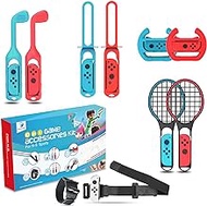 HONCAM Nintendo Switch Sports Accessories Bundle 10 in 1 Family Accessories Kit for Switch Sports Games