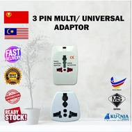 SIRIM UNIVERSAL TRAVEL ADAPTER CONVERTER 3 PIN MULTI/UNIVERSAL ADAPTOR