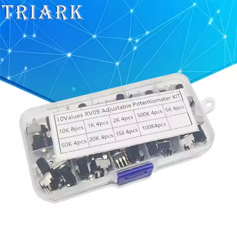 RV09 Vertical 12.5mm Shaft 1K 2K 5K 10K 20K 50K 100K 500K 1M 0932 Adjustable Resistor 9 Type 3Pin Se