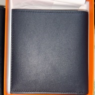 Hermes Citizen Twill 男士用錢包 短夾 8信用卡片夾層 螺帽 螺絲 午夜藍 Swift