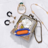 可作項鍊、可作包包吊飾，精緻小巧的珠繡零錢包 40 灰色 禮物 飾品收納盒