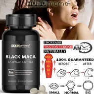 HABUMAMA Black Maca Supplement Maca Energy Testosterone Booster Capsules Increases Endurance Length 