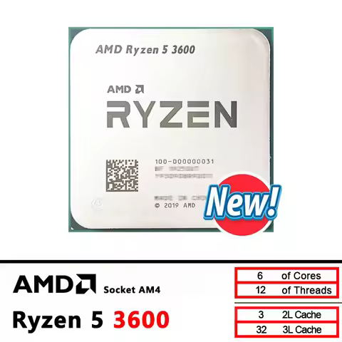 AMD Ryzen 5 3600 New R5 3600 3.6 GHz GAMING Zen 2 7NM 65W L3=32M 100-000000031 Socket AM4