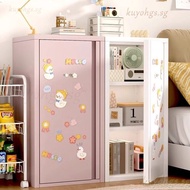 Iron Art Lockable Dopamine Colorful Storage Cabinet Bedroom Balcony Water Bar Single Door Metal Lock