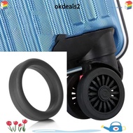 DEALSHOP 3Pcs Rubber Ring, Silicone Thick Flat Luggage Wheel Ring, Durable Elastic Diameter 35 mm Flexible Wheel Hoops Luggage Wheel