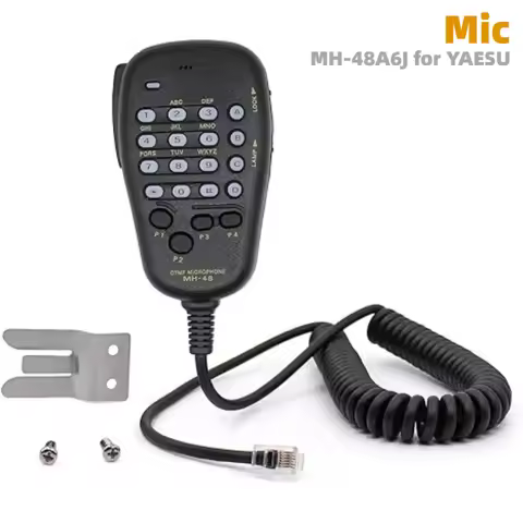 Original MH-48A6J DTMF Mic Microphone 6pin PTT Hand Speaker for Yaesu Car Mobile Radio FTM-100DR FT-