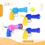 STO Mainan Haiwan Cat Toy Plush Ball Launcher Teasing Cat With Hairball Shooter Toy Gun For Entertai