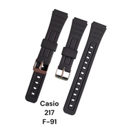 Casio 217 217H f91 f-91 black watch Strap