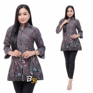 Promo Blues Ziper Depan Wanita Model Terbaru Terlaris M L XL XXL // Bayar Dirumah // Batik Blues // 
