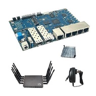 youyeetoo BPI-R3 WiFi 6 Router Development Board with MediaTek MT7986 Chip 2GB DDR RAM, 8GB eMMC Fla