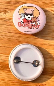 Wirefoxterrier 剛毛獵狐梗 胸章 Bonjour