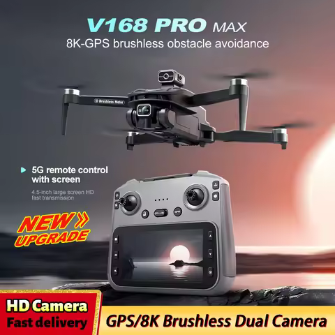 Hot Sale V168 MAX GPS Drone with Dual HD Camera 3D Flip Outdoor Prosumer Remote Control Drones Obsta