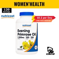 Nutricost, Evening Primrose Oil, Skin Health and Improve General Well-being 1,300 mg, 120 Softgels
