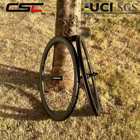 UCI SGS CSC Pro Series T700 Carbon Wheelset 700c 60mm Rim Brake 54T Ratchet Hub R13 Ceramic & Novete
