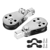 Nearbeauty Lifting Pulley  Rustproof Anchor Trolley Kit High Strength Complete for Marine Boat Kayak Canoe