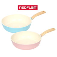 [NEOFLAM] Retro Wok Pan 26cm (Mint / Pink) / Stir Fry Pan / Nonstick Pan