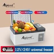 Alpicool mini fridge 15L/20L /25L car refrigerator compressor cooling Frozen and refrigerated car ho