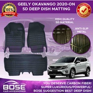 5D Deep Dish for Geely Okavango 2020 2021 2022 2023 2024 Deep Dish Car Matting High Quality OEM Desi