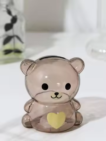 Cute Piggy Bank Blue Bear Money Bank Unbreakable Clear Plastic Money Bank Coin Bank Transparent Mone