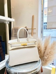 hermes Birkin 30 冰川白、金扣