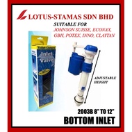 GOLDOLPHIN WC CISTERN WATER TANK UNIVERSAL ADJUSTABLE BOTTOM INLET VALVE GDA2003B Johnson Suisse Cla
