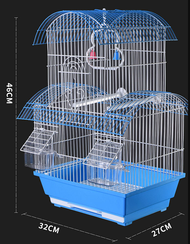 46cmกรงนกแก้ว ใหญ่ กรงนกโลหะ ขนาด 46x32x27cm กรงนกสวยๆ กรงนกเหลี่ยม กรงทรงบ้านเล็ก แขวนได้ กรงนก