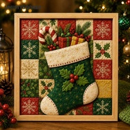UMISTYSODABX 1 Set Christmas Fabric Art Kit, DIY Cotton Fabric Christmas Fabric Painting Kit,  Chris