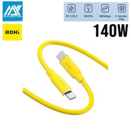 AOHI AOC-L014 140W USB C to USB C Cable PD 3.1 Type C Fast Charging Cable 3.3ft, Yellow