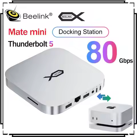 Beelink Mate Mini Docking Station Thunderblot 5 High Speed for Mac Mini PC SER9 SER8 SER5 Laptop Gam