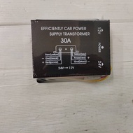 DC 24V To 12V 30A Car Power Supply Buck Transformer Converter Truck Bus DVD Audio Modification Effic