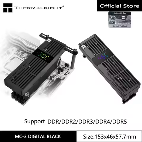 Thermalright MC-3 DIGITAL BLACK Digital display screen memory heatsink,suitable for DDR/DDR2/DDR3/DD