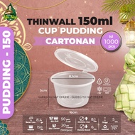 H8GL THINWALL 150 ML BULAT CUP (CARTONAN) - GELAS MERPATI WADAH PUDING