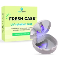 FRESH KNIGHT UV Retainer Case | UVC Retainer Cleaner, Disinfects Cleans and Removes Odors, Mouth Gua