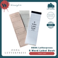 OEDA Letterpress 5 Word Label Book
