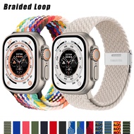 Nylon Strap Braided Solo Loop Bracelet Band compatible for Apple Watch 9 8 Ultra 49mm 44mm 40mm 42mm
