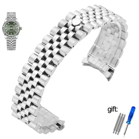 904L Solid Stainless Steel Watch Accessories Band For Rolex DATEJUST DAY-DATE OYSTERPERTUAL DATE Sil