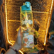 800ml Cartoon Bottle Kids Water Straw Drinking Bottle BPA Free (BGJAYA)