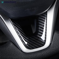 NANASALONNN Carbon Fiber Car Interior Decoration Steering Wheel Panel Sequins Cover Bottom Trim Stic