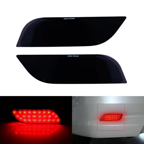 2x Black Lens LED Bumper Reflector Brake Stop Light For Subaru Impreza WRX XV Legacy XV Crosstre Exi
