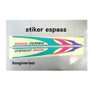 striping sticker stikerList body Daihatsu espass zebra super jumbo 1.0 1.3 1.5 1300 1500 / espass
