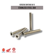 (5PCS) Verseng Bolt M6 x 20 Verseng/ w/o Pin M6 x 20 Bolt Without Pin 5mm X 20mm STAR BOLT COUNTERSU