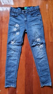 韓國GORI 繡花牛仔褲