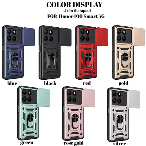 For Honor 400 Smart Case Honor X7D Cover Honor 400 Smart Magnetic Ring Holder Armor Phone Case Slide