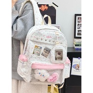 Kawaii Star Ita Backpack Anime Ita Bag DIY Badge Display Transparent Backpack Doll Bag Cute School B